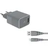Image de Chargeur Maison 2.4a Fastcharge + Câble Ultra-renforcé Usb A/lightning Gris Force Power