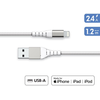 Image de Force Power - Câble USB - USB (M) pour Lightning (M) - 2.4 A - 1.2 m - câble renforcé - blanc BIGBEN