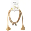 Image de Coque bandoulière - BBC - Beige - Pompons - Universelle amovible - Longueur ajustable