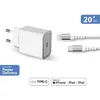 Image de Adaptateur secteur - Force Power Lite - Chargeur 20W - USB C/Lightning - Charge rapide - Plastique recyclé
