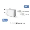 Image de Force Power Lite adaptateur secteur - avec connecteur lightning et cable USB-C - 24 pin USB-C - 20 Watt