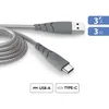 Image de Câble USB A/USB C - Force Power - 3m - 3A - Garanti à vie - Plastique recyclé