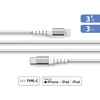 Image de Force Power Lite - Câble Lightning - 24 pin USB-C mâle pour Lightning mâle - 3 m - Certifié MFI - blanc - plastique recyclé à 100 % BIGBEN