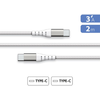 Image de Cable Renforcé USB-C 2m 3A 60W Blanc BIGBEN