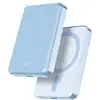 Image de Powerbank magsafe et sans fil qi 15w 5000mah avec 1 port usb-c charge rapide force power bleu FPMSPBMINI5A15WLB