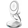 Image de Chargeur induction 3 en 1 Pliable Compatible MagSafe 15W Garanti à vie Blanc sans chargeur Force Power
