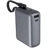 Image de Power Bank - FORCE POWER - 10000mAh - 30W PD/QC - USB-A & USB-C - Câble intégré