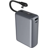Image de Powerbank 20000mah Usb-a / Usb-c 40w Pd / Qc Avec Câble Intégré Charge Rapide Gris Force Power