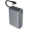 Image de Power Bank - FORCE POWER - 20000mAh - 40W PD/QC - USB-A & USB-C - Câble USB-C intégré
