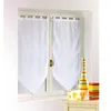 Image de Voile à passants à pompons - DOUCEUR DINTERIEUR - Blanc - 90x60 cm - Polyester - Intérieur