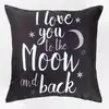 Image de Housse De Coussin "love Back" 40x40cm Noir