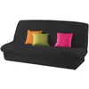 Image de DOUCEUR dINTERIEUR Housse de clic-clac matelassée unie Essentiel - Noir