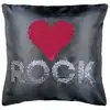 Image de Housse De Coussin "strass" 40x40cm Love Rock