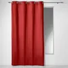 Image de Rideau - DOUCEUR DINTERIEUR - PANAMA UNI ROUGE - 100% coton - 140x240cm -  illets métal chromé