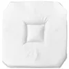 Image de Galette 4 rabats 36 x 36 x 3.5 cm polyester uni essentiel Blanc