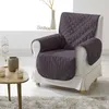 Image de Protège fauteuil matelassé - DOUCEUR DINTERIEUR - Club - Microfibre - Anthracite