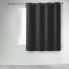 Image de Rideau occultant - Uni - Noir - 140 x H180 cm - 100% polyester -  illets argent