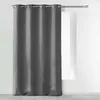 Image de Rideau à oeillets 140 x 260 cm en microfibre unie   Absolu Gris anthracite