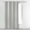 Image de Rideau à oeillets 140 x 260 cm en microfibre unie   Absolu Gris perle