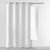 Image de Rideau à oeillets 140 x 280 cm en microfibre unie   Absolu Blanc  Grande hauteur