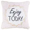 Image de Housse De Coussin "enjoy" 40x40cm Rose