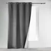 Image de Rideau a oeillets 140 x 260 cm polyester uni thermique icemount Anthracite