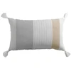 Image de Coussin Déco À Pompons "iliade" 30x50cm Gris