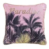 Image de Coussin Passepoil "paradise" 45x45cm Rose & Noir