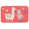 Image de Tapis En Velours "happy Lama" 45x75cm Corail