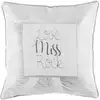 Image de Coussin Déhoussable "veggy" 40x40cm Blanc & Argent