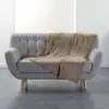 Image de Plaid Uni En Flanelle "flanou" 125x150cm Taupe