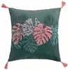 Image de Coussin À Pompons "jardin Intérieur" 40x40cm Vert