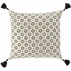 Image de Housse De Coussin À Pompons "floeor" 40x40cm Or