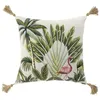 Image de Housse de coussin - DOUCEUR DINTERIEUR - Cruzabel - 40 x 40 cm - Coton imprimé - Pompons or