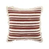 Image de Coussin Déco à Franges Atlas 40x40cm Terracotta