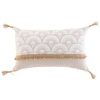 Image de Coussin Déco Imprimé "bahina" 30x50cm Beige & Blanc