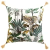 Image de Coussin Déco Imprimé "balinesia" 50x50cm Naturel