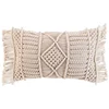 Image de Coussin Déco À Franges "macralina" 30x50cm Beige