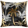 Image de Housse de Coussin - DOUCEUR DINTERIEUR - Feanor - 60x60 cm - Effet velours - Noir & Or