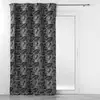 Image de Rideau À  illets Jacquard "floriss" 140x260cm Noir