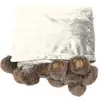 Image de Plaid Flanelle Pompons "snowy" 125x150cm Naturel