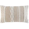 Image de Coussin Déco "blanca" 30x50cm Naturel & Blanc