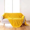 Image de Plaid Flanelle Uni "arya" 180x220cm Jaune