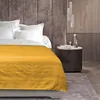 Image de Plaid enroulable Lucile 180 x 220 cm - polycoton jaune curry