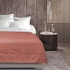 Image de Plaid enroulable 220 x 240 cm   Polycoton Lucile Vieux Rose avec fermeture boutons