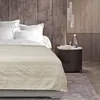 Image de Plaid enroulable 220 x 240 cm   Polycoton Lucile Naturel avec fermeture boutons