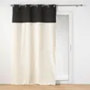 Image de Rideau tamisant 140 x 240 cm coton recyclé + fils coupés Linechic Noir