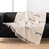Image de Plaid À Franges Tissé "juline" 125x150cm Naturel