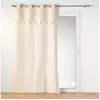 Image de Rideau à oeillets pompons izigold 140x240cm beige 1611974
