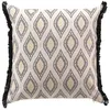 Image de Coussin Déco à Franges Oricia 45x45cm Beige & Noir